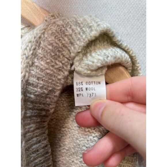 Winona Men's V Neck Pullover Wool Sweater Knit Sleeveless Size XL Tan Stretch - Picture 4 of 11